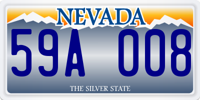 NV license plate 59A008