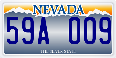 NV license plate 59A009