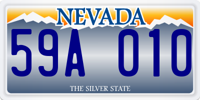 NV license plate 59A010