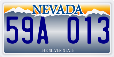 NV license plate 59A013