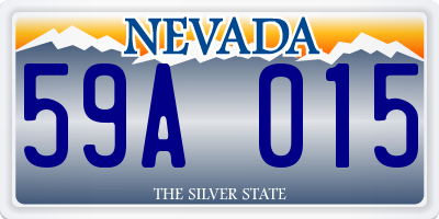 NV license plate 59A015