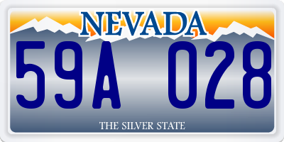 NV license plate 59A028