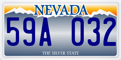 NV license plate 59A032