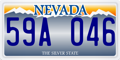 NV license plate 59A046