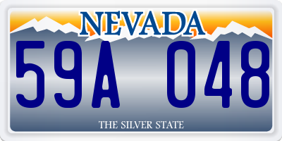 NV license plate 59A048