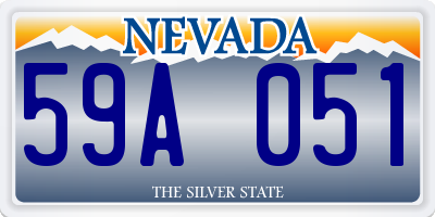 NV license plate 59A051