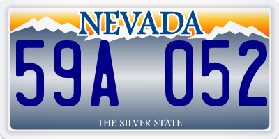 NV license plate 59A052