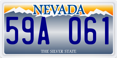 NV license plate 59A061