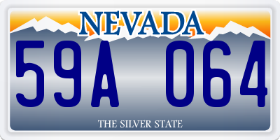 NV license plate 59A064