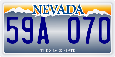 NV license plate 59A070
