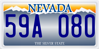 NV license plate 59A080