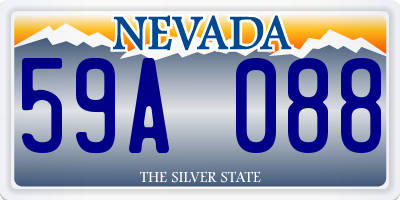NV license plate 59A088