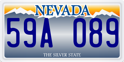 NV license plate 59A089