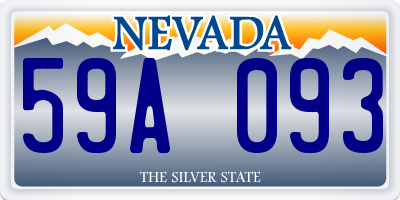 NV license plate 59A093