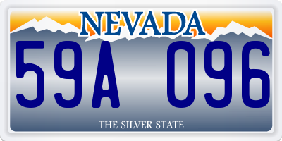 NV license plate 59A096