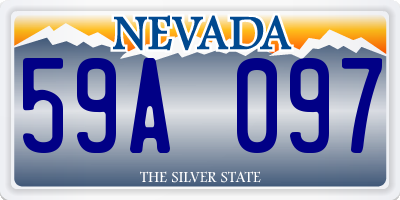 NV license plate 59A097