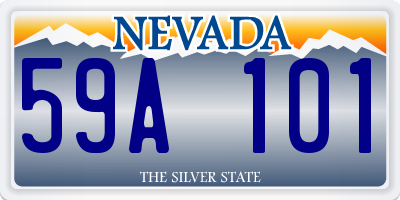 NV license plate 59A101