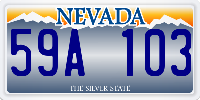 NV license plate 59A103