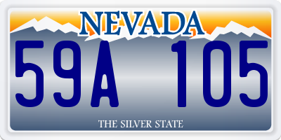 NV license plate 59A105