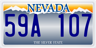 NV license plate 59A107