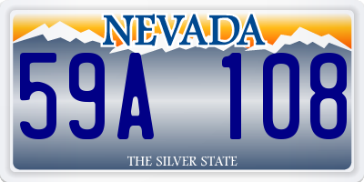 NV license plate 59A108