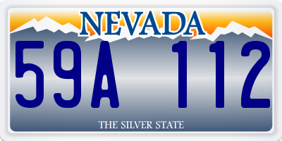 NV license plate 59A112