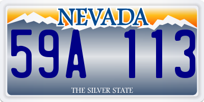 NV license plate 59A113