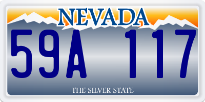 NV license plate 59A117