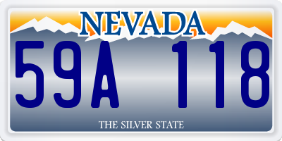 NV license plate 59A118