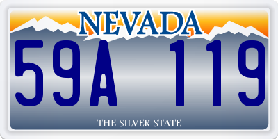 NV license plate 59A119