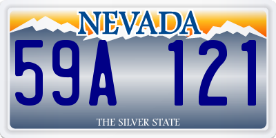 NV license plate 59A121