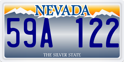 NV license plate 59A122