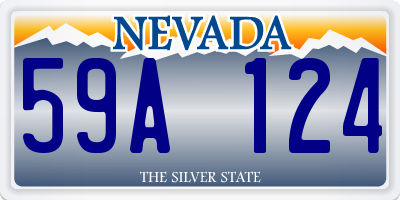 NV license plate 59A124