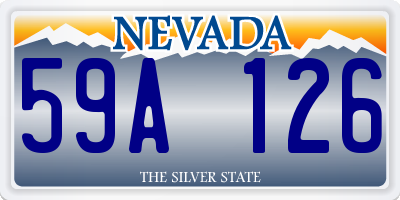 NV license plate 59A126