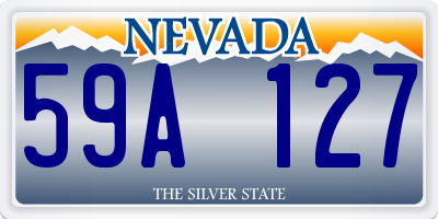 NV license plate 59A127