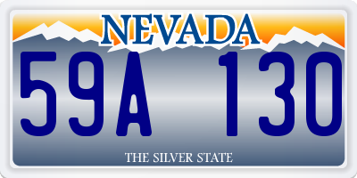 NV license plate 59A130