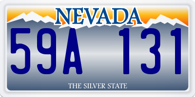 NV license plate 59A131