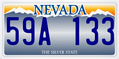 NV license plate 59A133