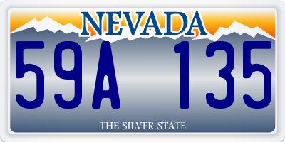 NV license plate 59A135