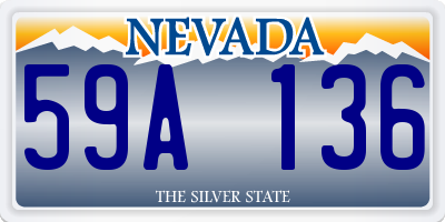 NV license plate 59A136