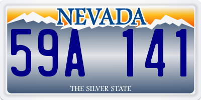 NV license plate 59A141
