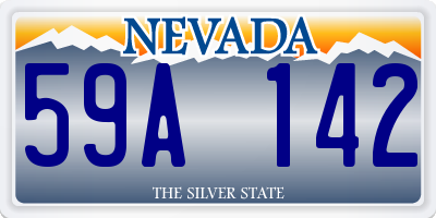 NV license plate 59A142