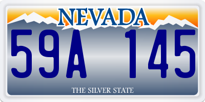 NV license plate 59A145