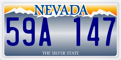 NV license plate 59A147