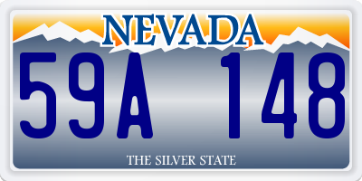 NV license plate 59A148