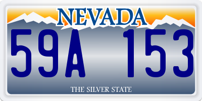 NV license plate 59A153