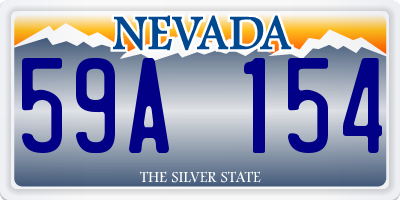 NV license plate 59A154