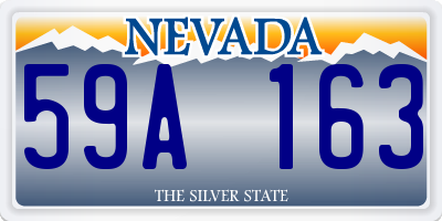 NV license plate 59A163