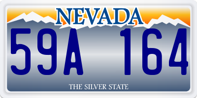 NV license plate 59A164