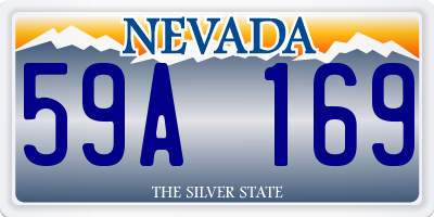 NV license plate 59A169